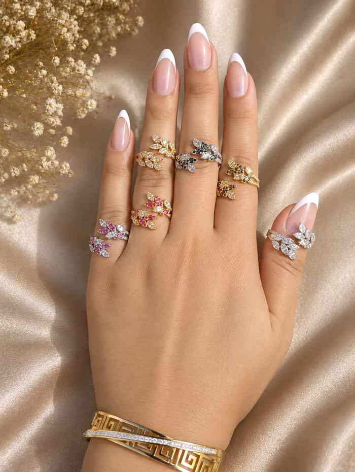 Royal leaf Rings