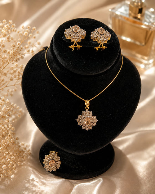 Peach Diamond Cut Set