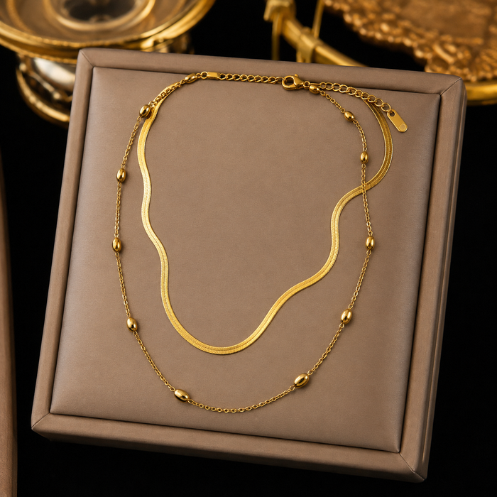 Double chain necklace